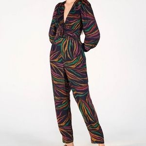 Farm Rio Shiny Zebra Jumpsuit NWT